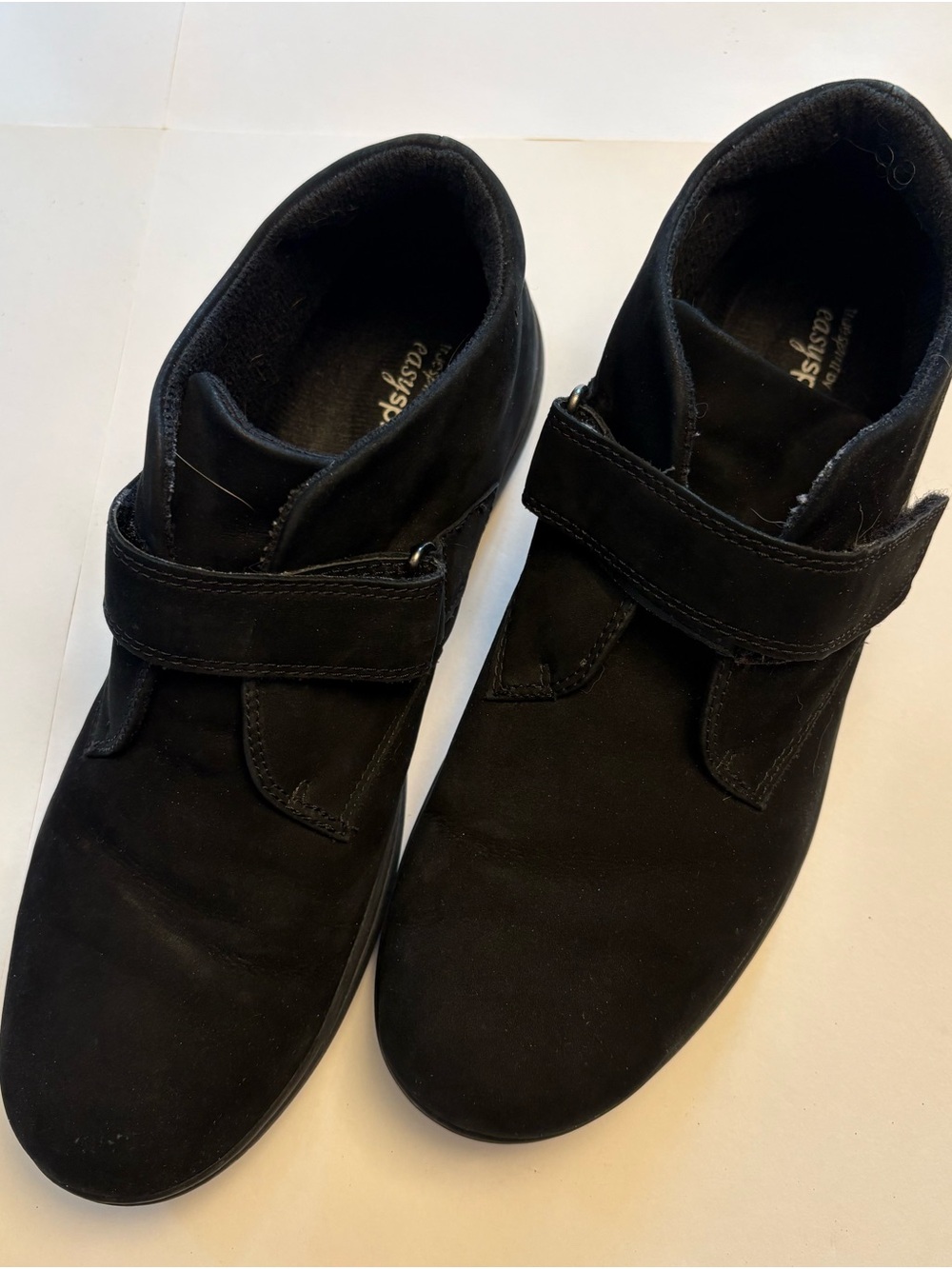 Easy Spirit Black Women's Ankle Booties with Hook-and-Loop Strap